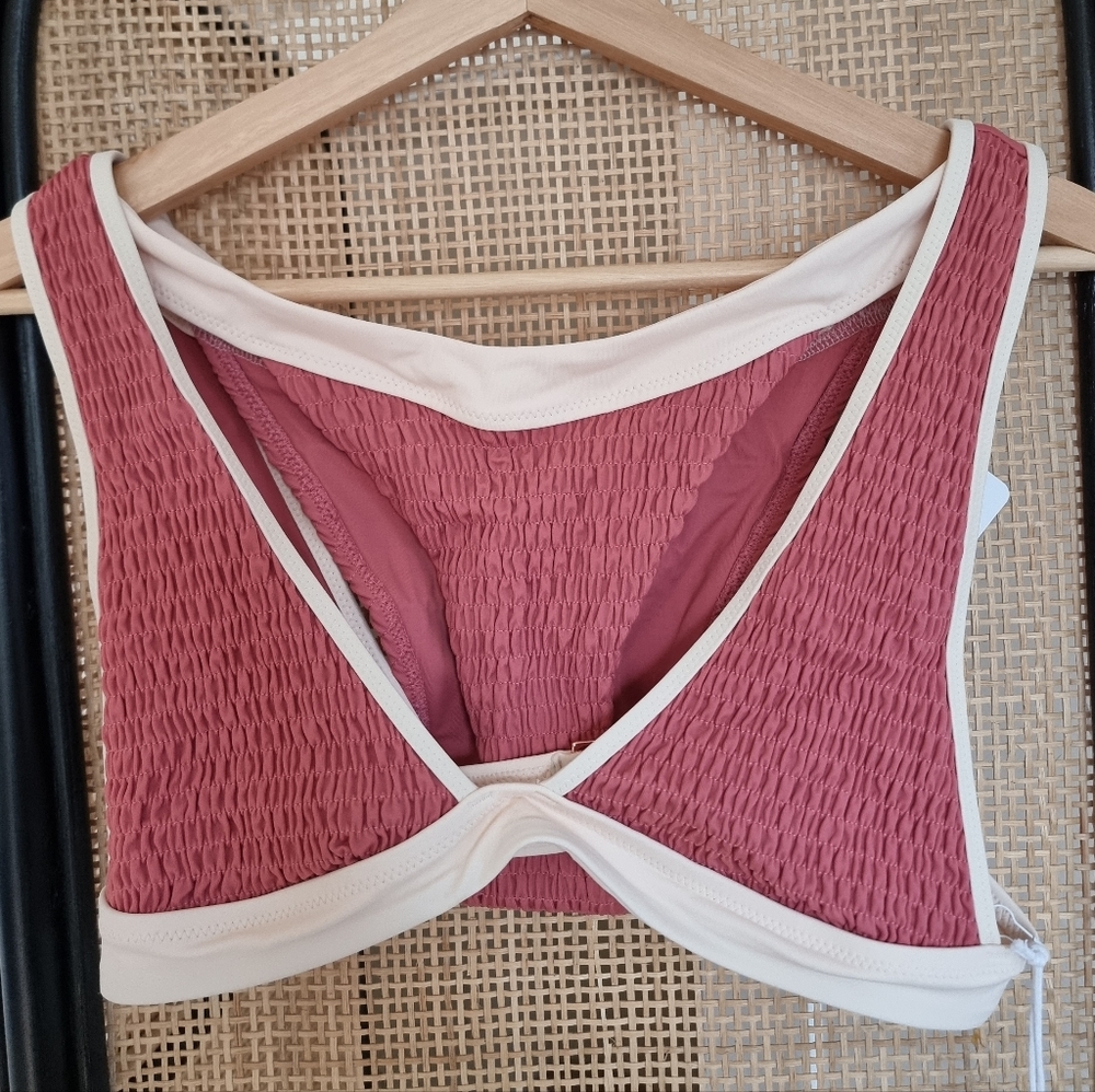 Tori Praver Mauve Textured Bikini Set
